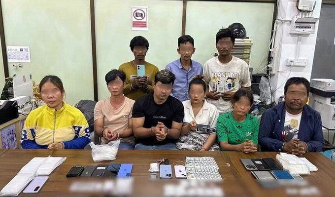 西港警方开展缉毒行动 抓获9名涉案嫌疑人