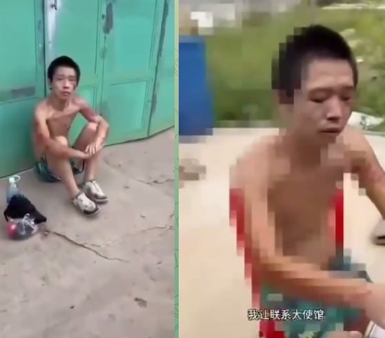 一名在柬经商的华人老板在街头偶遇受伤流浪的中国小伙,提供现金