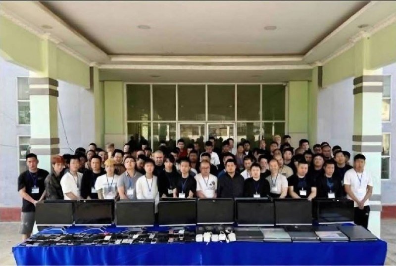 缅甸木姐突袭电诈窝点抓获543人