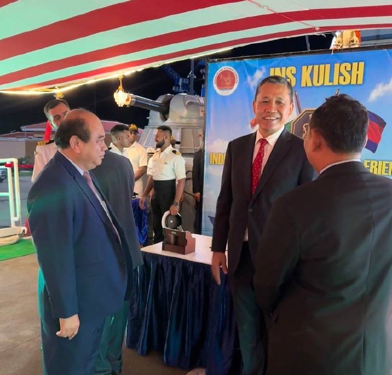 印度军舰INS Kulish对柬埔寨进行正式访问,柬埔寨司法