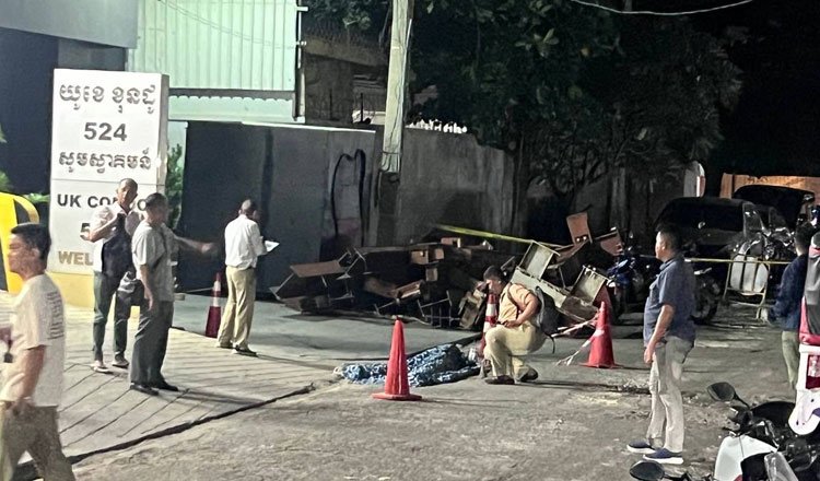 金边一公寓发生一起谋杀自杀案件,一名男子杀害女友后坠楼身亡,