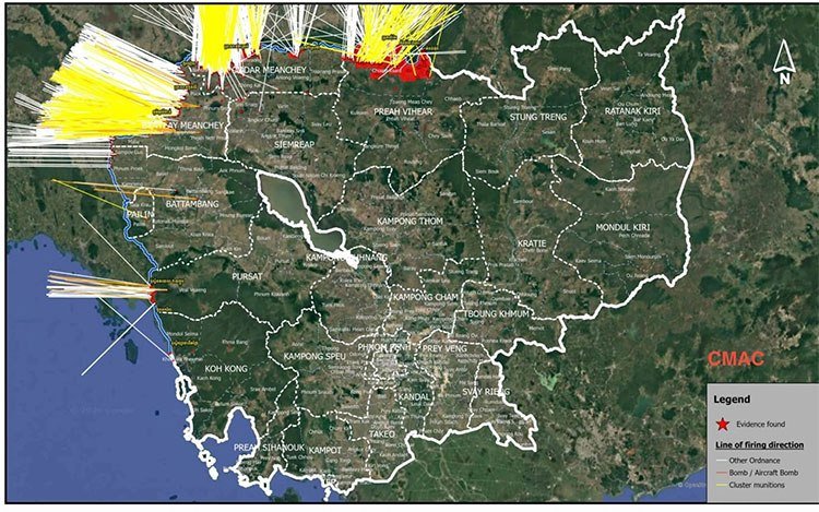 柬埔寨地雷行动中心报告战争遗留区域发现化学物质