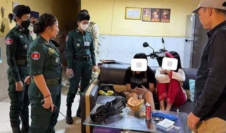 金边警方突击检查2家按摩店 发现多名未成年劳工
