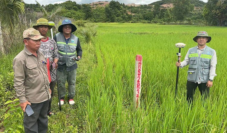 技术团队已完成贡布省贡布县德崇扶南运河第2段的41个边界标记