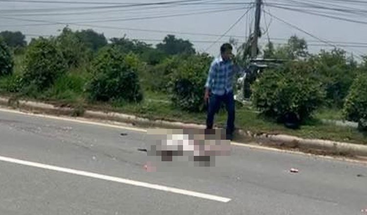 金边发生严重交通事故 一名女性不幸身亡