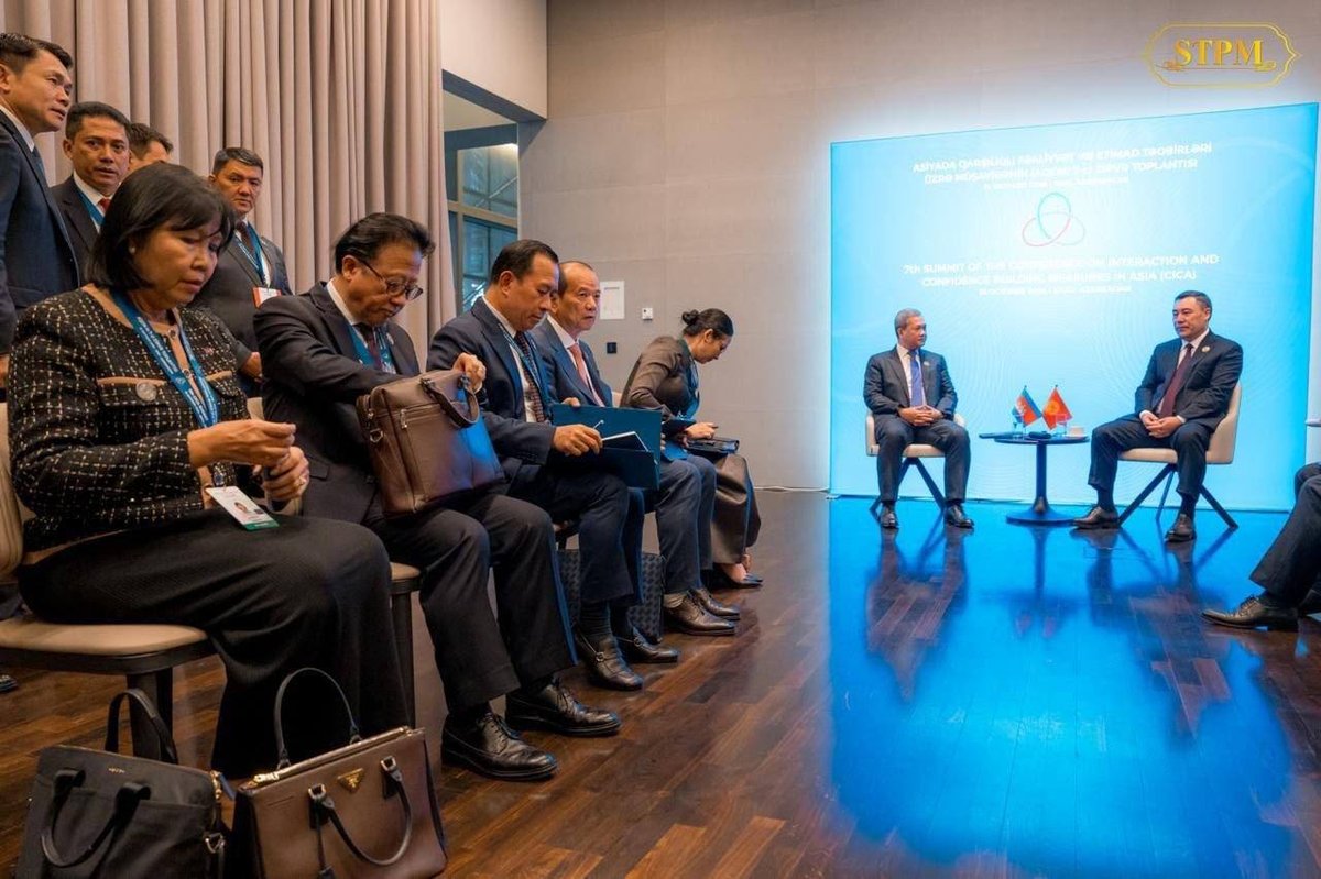 洪玛奈在阿塞拜疆会见吉尔吉斯斯坦总统 推进双边关系