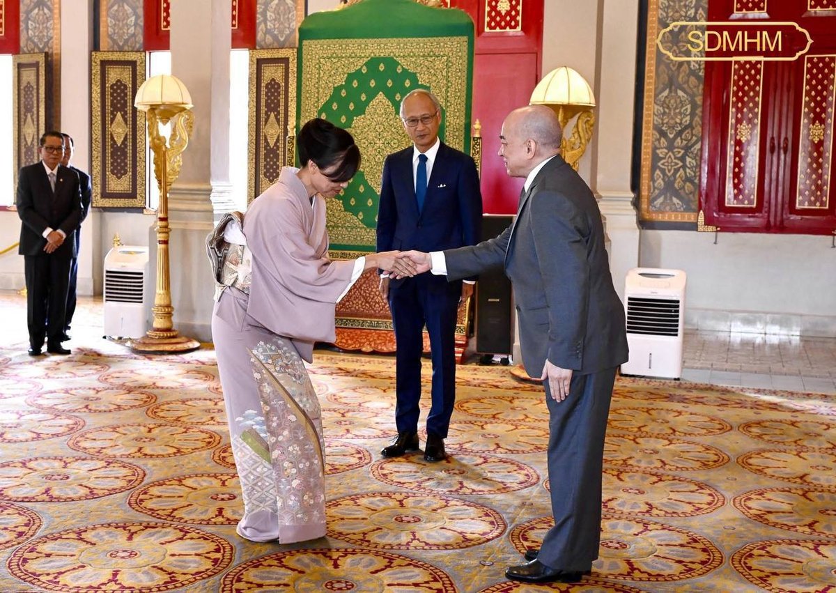 西哈莫尼国王接受日本新任大使递交国书