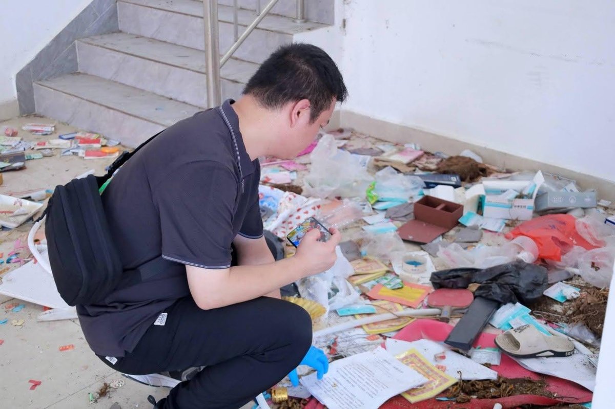 中国公安部工作组进木牌OP园区 现场已人去楼空