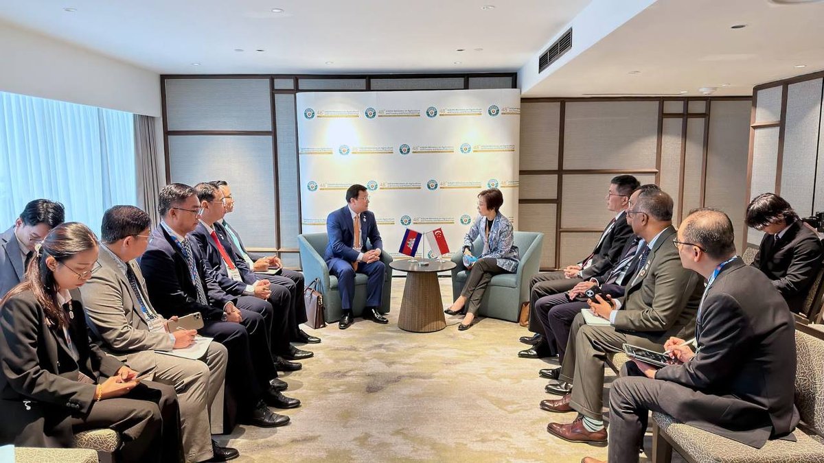 柬农长会见新加坡环境部长 推动农产双边贸易