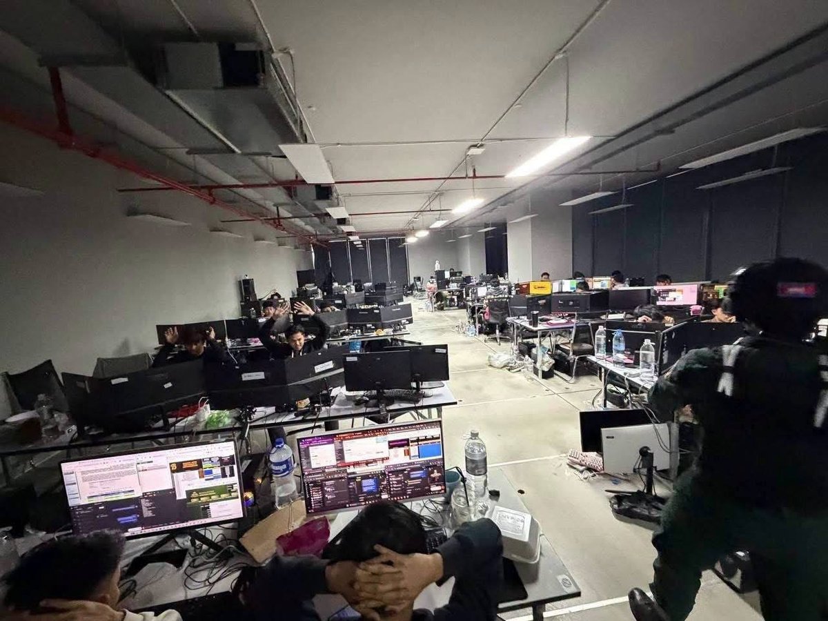 波贝突袭大型网诈窝点 587人被捕含多国籍人员