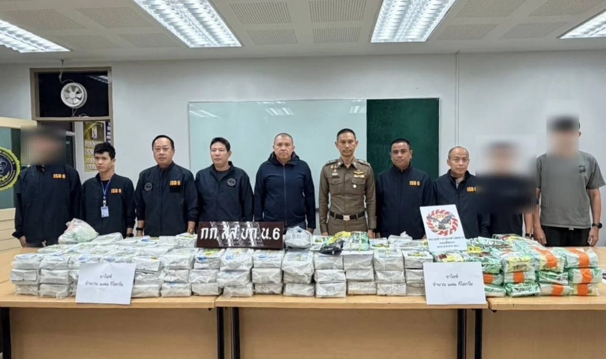 泰国警方破获跨境毒品案 查获171.5公斤冰毒