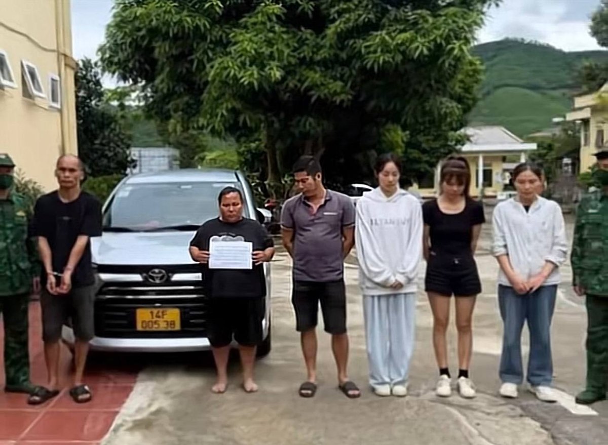 越南边防查获5名偷渡者 含一名十年在逃通缉犯