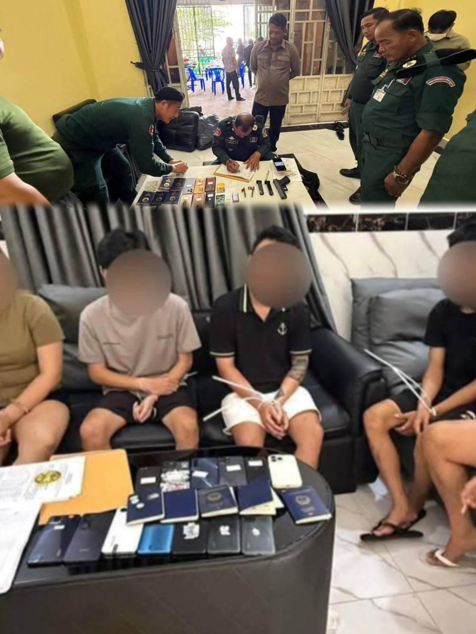 巴域市警方突击检查 14人涉电诈及非法持枪被捕