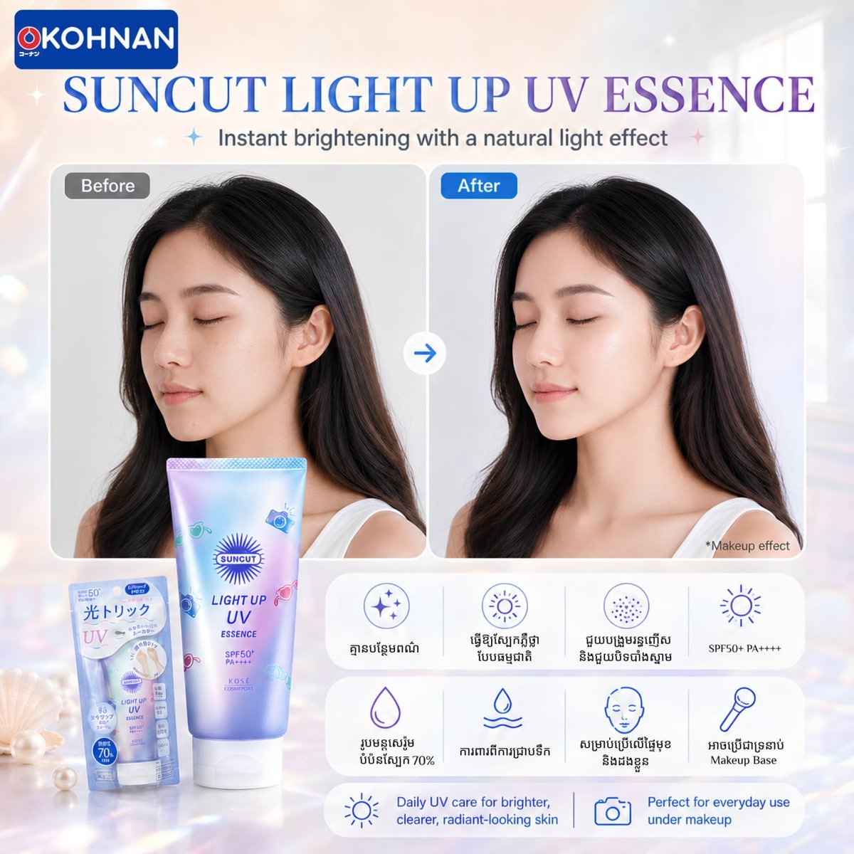 Kohnan商超上架SUNCUT防晒系列 SPF50+高倍防