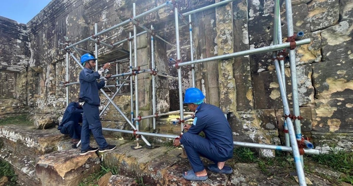 柏威夏国家管理局启动第二阶段古迹紧急救援项目