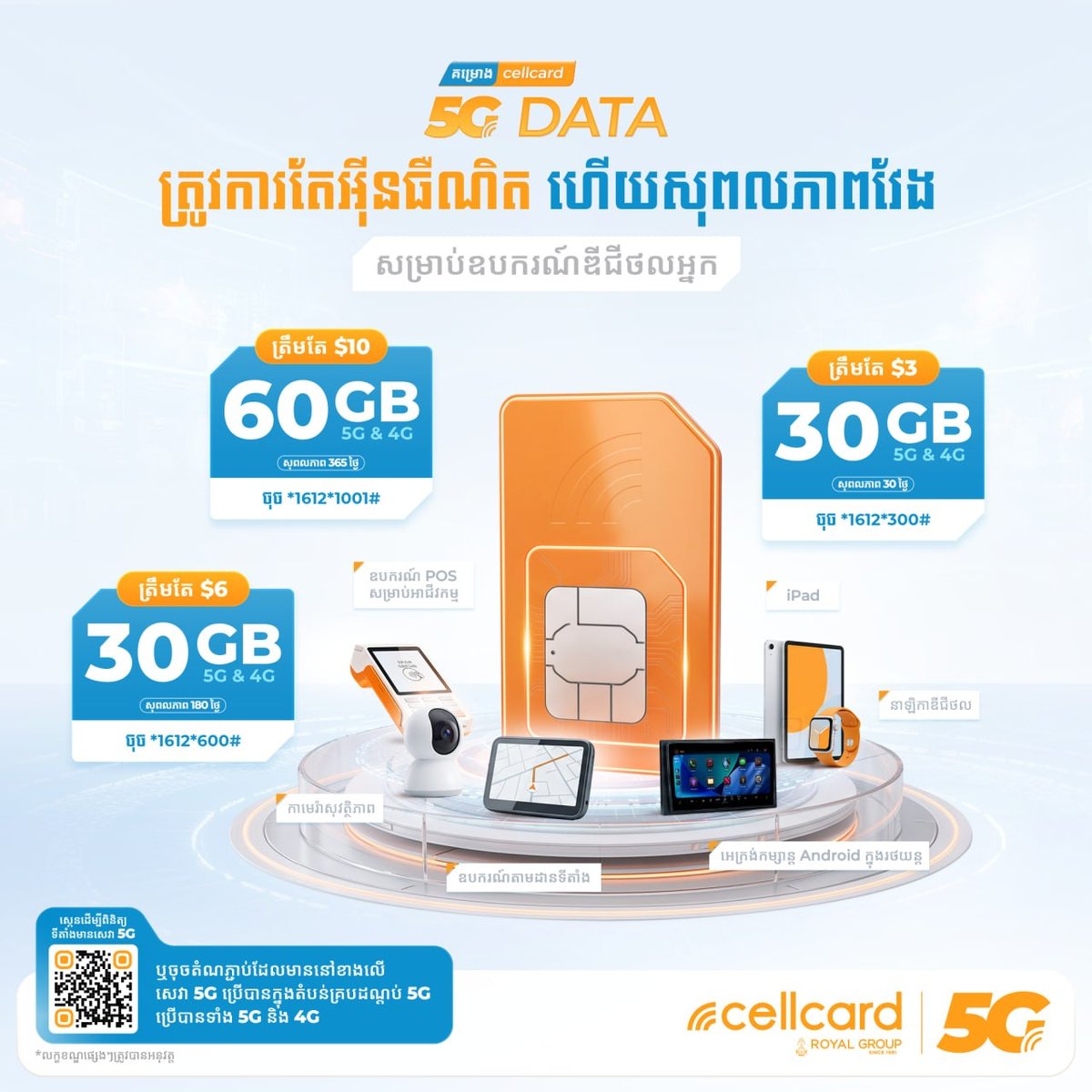 Cellcard推出5G数据套餐 适合CCTV与智能设备