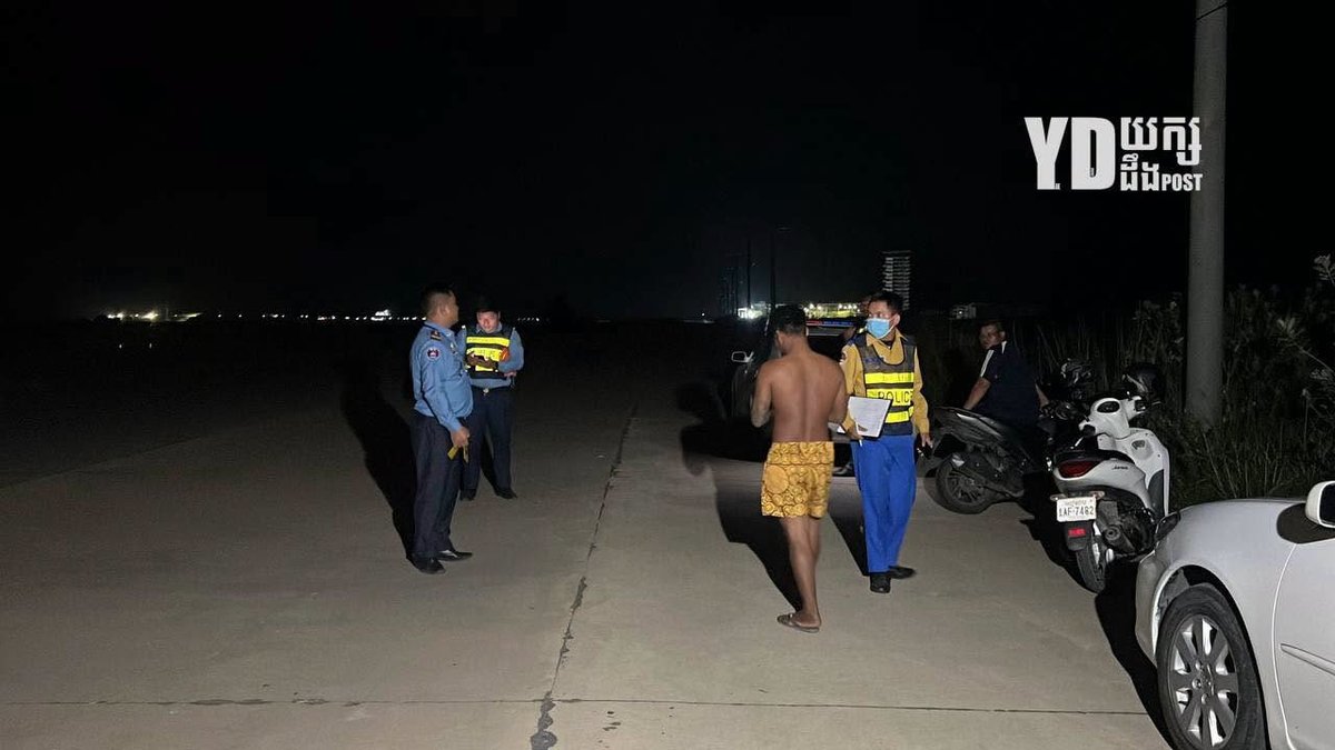 金边水净华午夜车祸 路虎撞死人后逃逸 车牌被拆