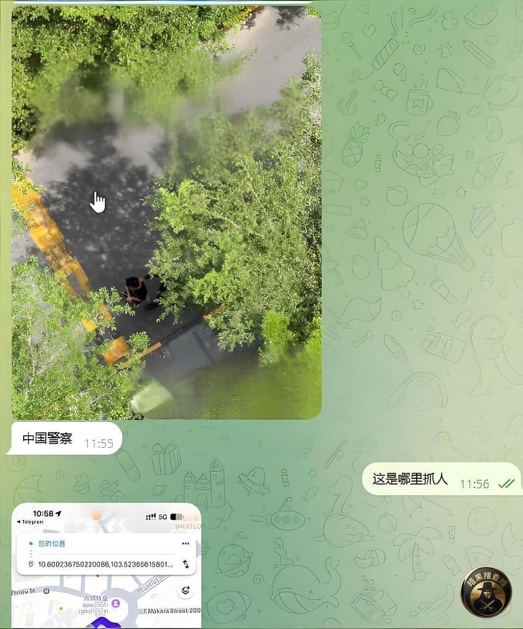 西港双狮转盘附近开展联合执法 一名涉案人员被带走