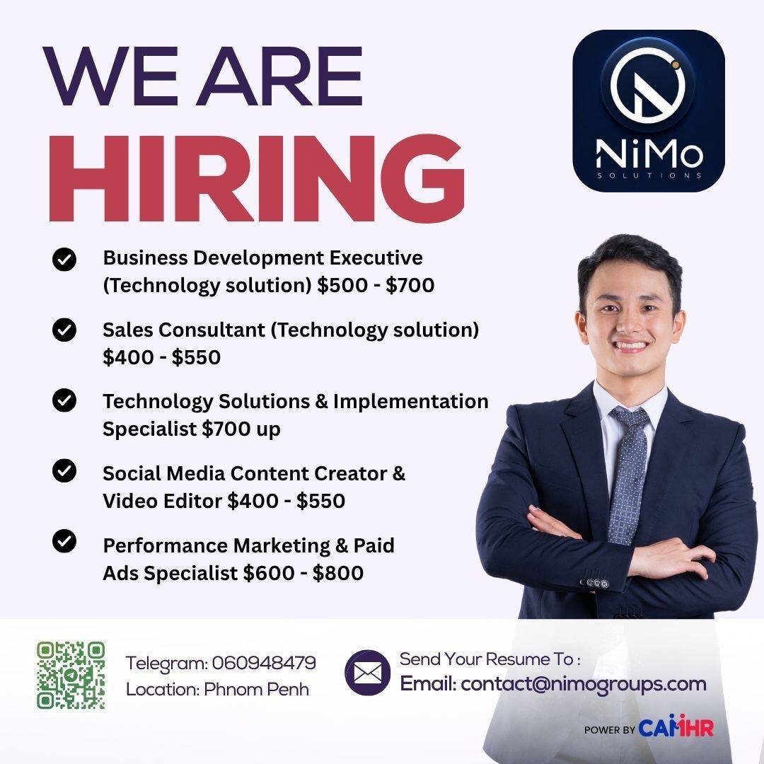 Nimo Solutions急招技术与市场专员 月薪$400