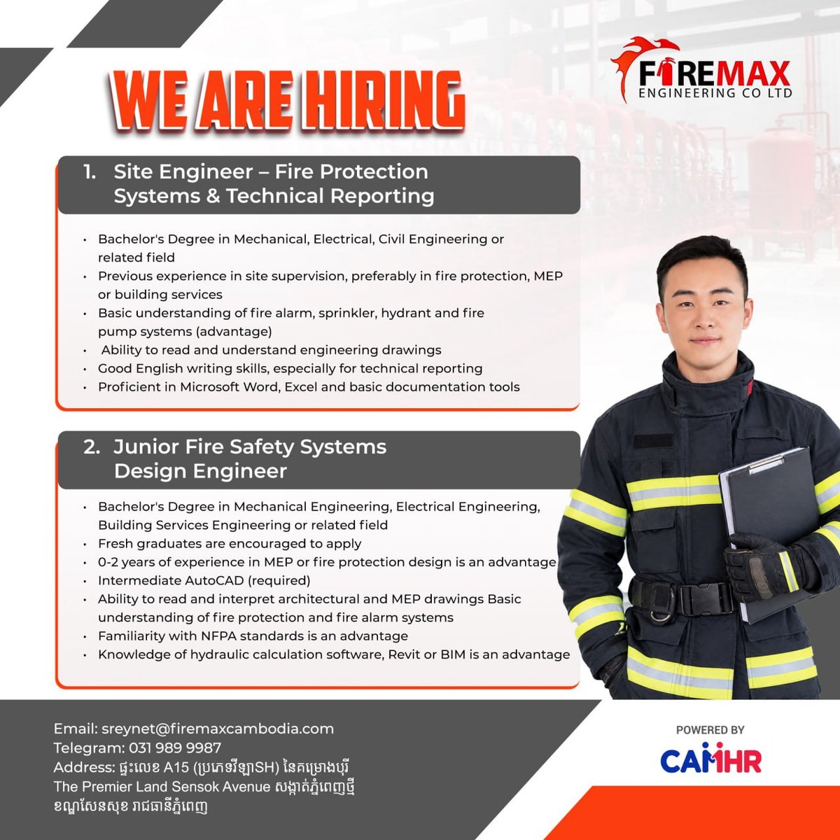 Firemax Engineering急招现场及消防设计工程