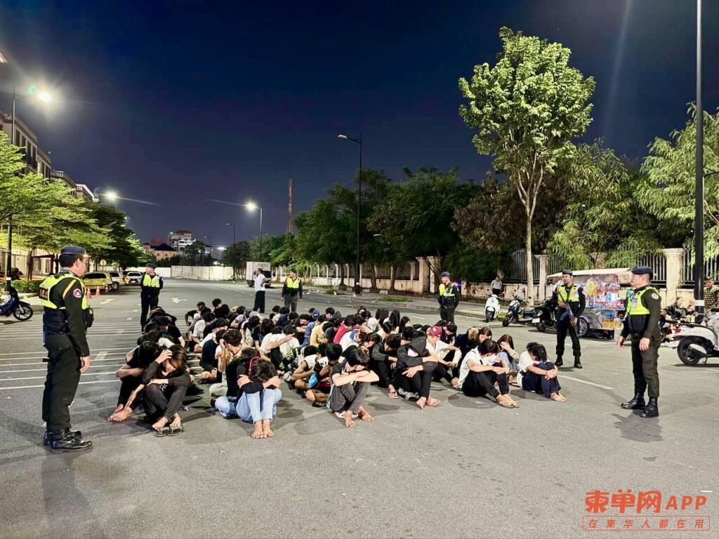 金边万谷湖深夜百人聚众滋事 宪兵介入处理