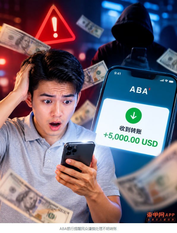 ABA银行提醒 收到来源不明转账切勿私自处理