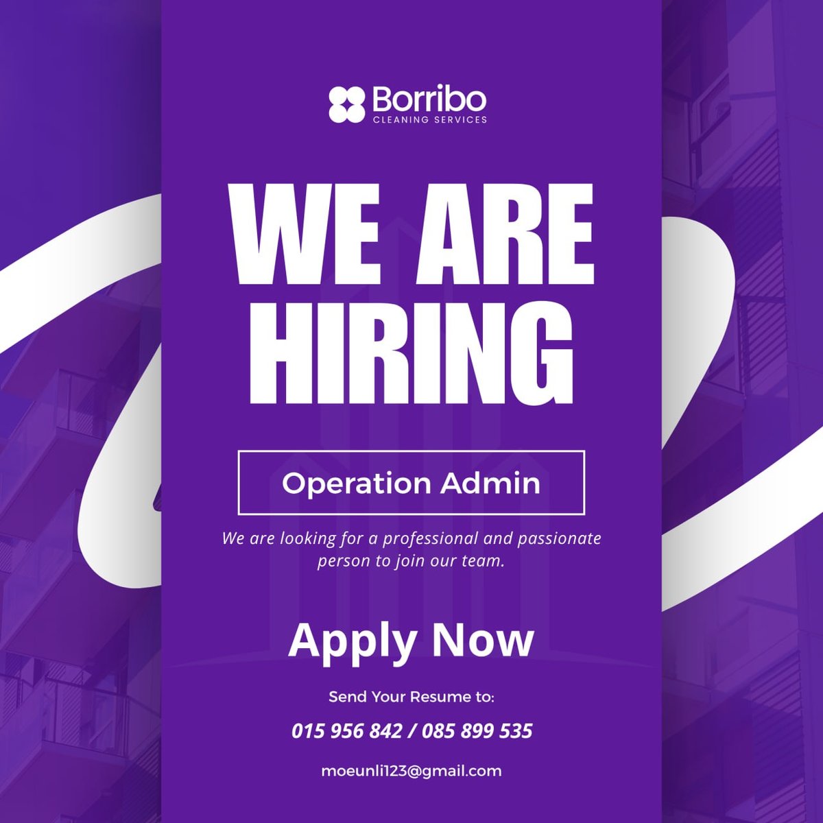 Borribo Cleaning Services招聘运营行