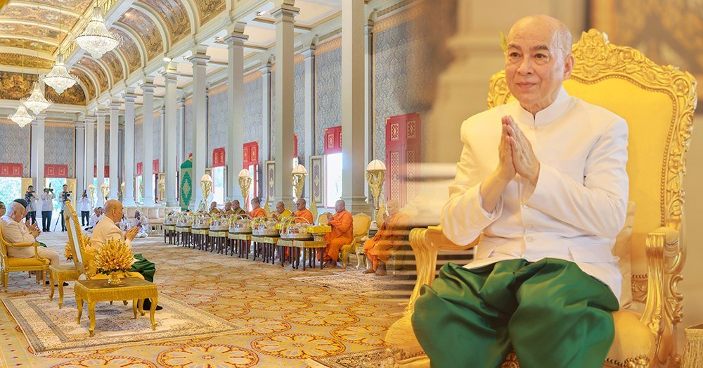 西哈莫尼加冕22周年 王宫举行祈福法会