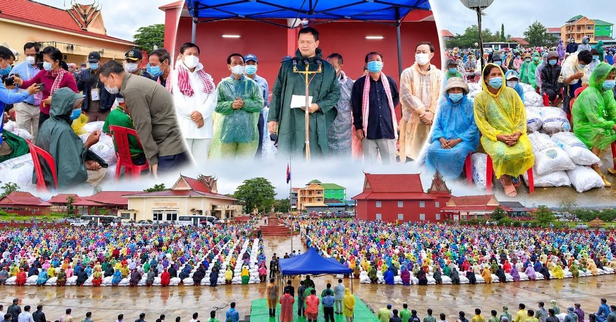 洪玛奈赴马德望赈灾 发放稻种与口粮 暴雨洪涝受灾