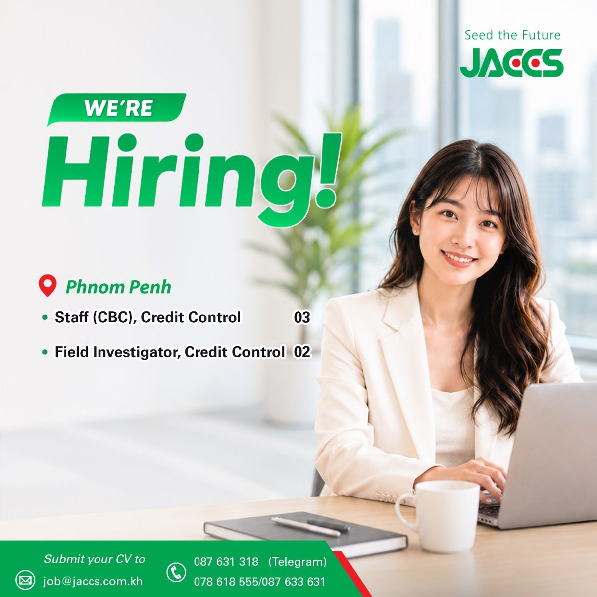 JACCS微型金融机构急招信贷管理人员 10月23日截止