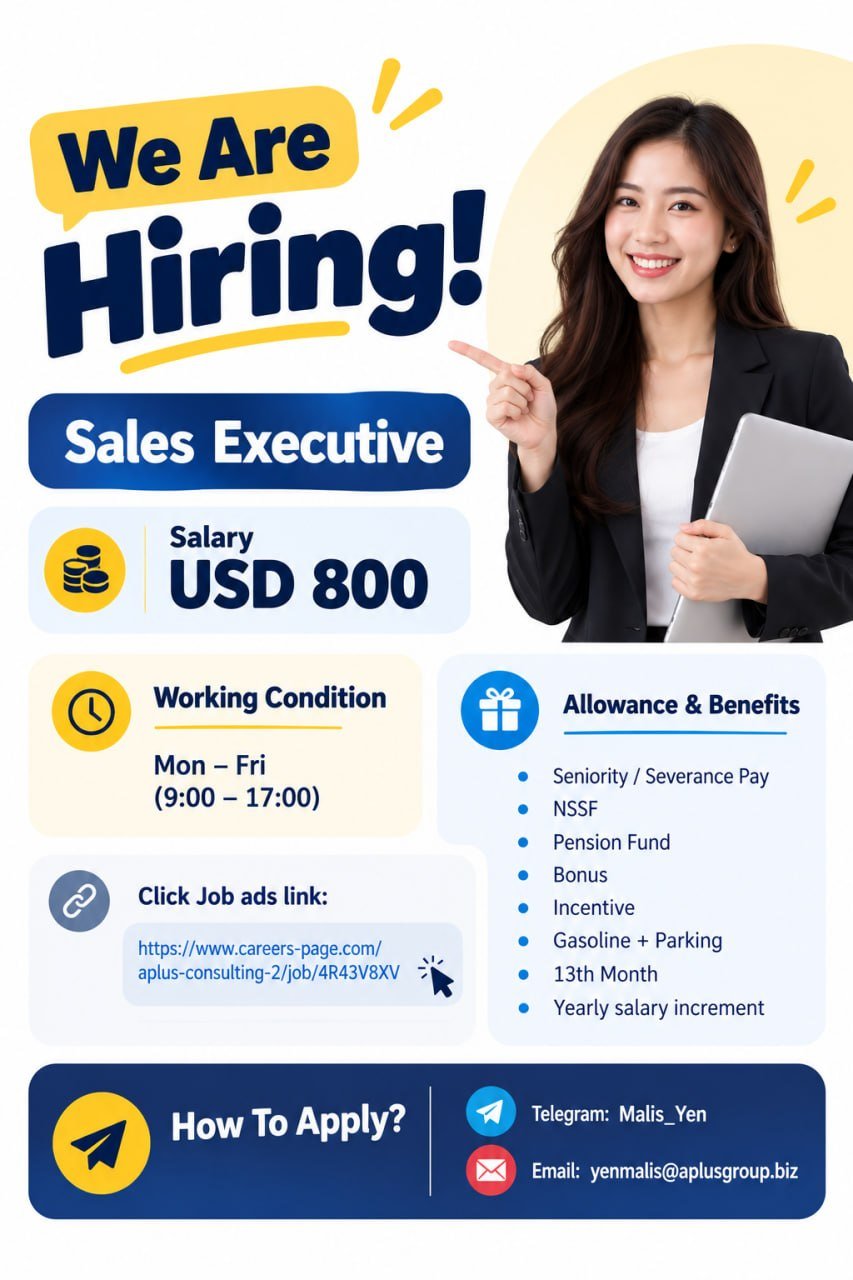 Aplus Consulting招聘销售执行 月薪$800