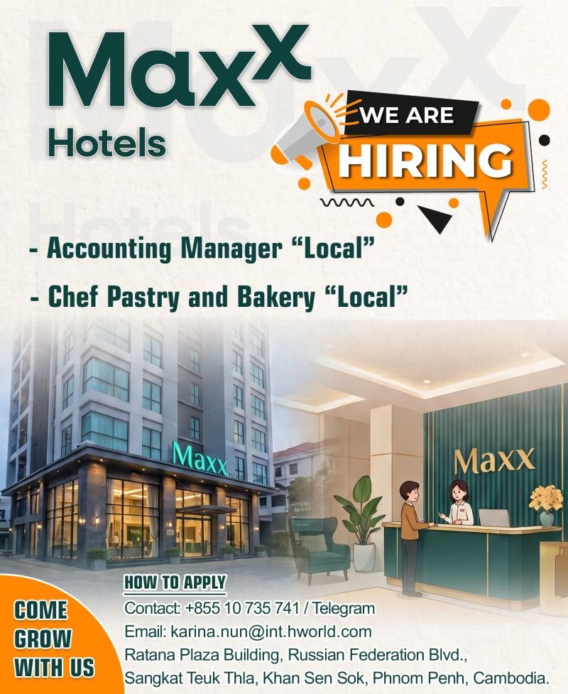MAXX Hotel招聘财务经理及烘焙主厨