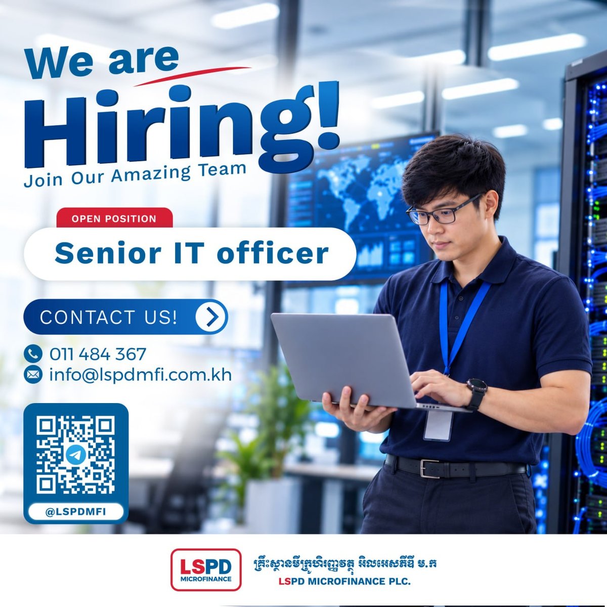 LSPD小额信贷招聘高级IT专员 办公地点在总部