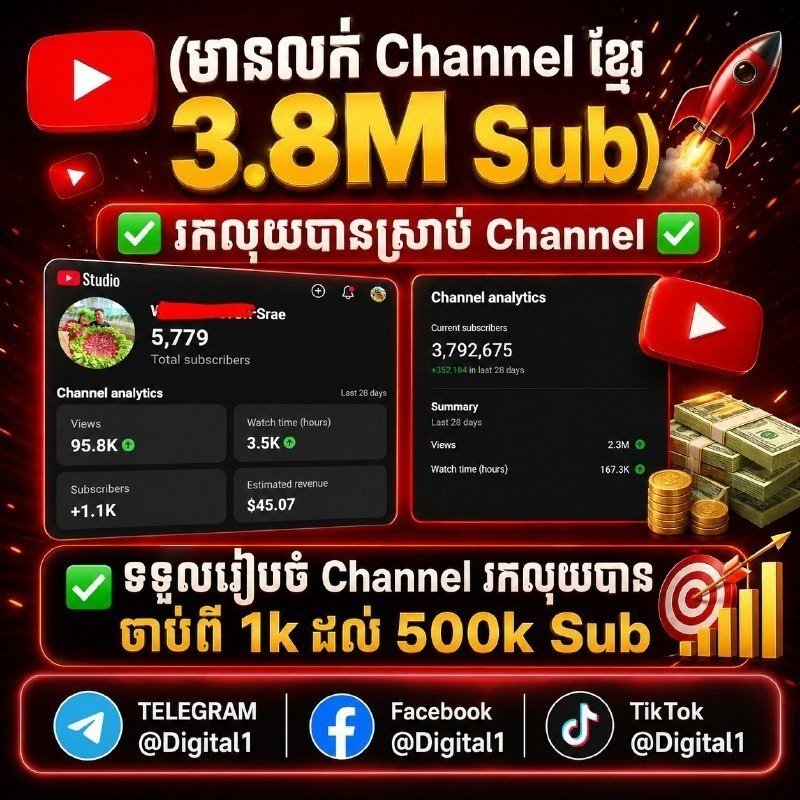 Telegram频道买卖 1千至50万订阅 3.8M大号待售