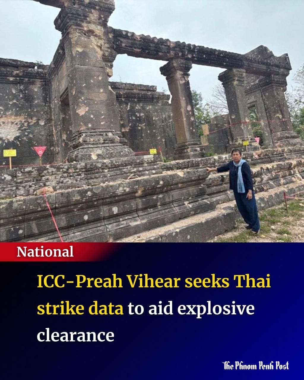 柏威夏寺寻求泰方数据 协助清理周边爆炸物
