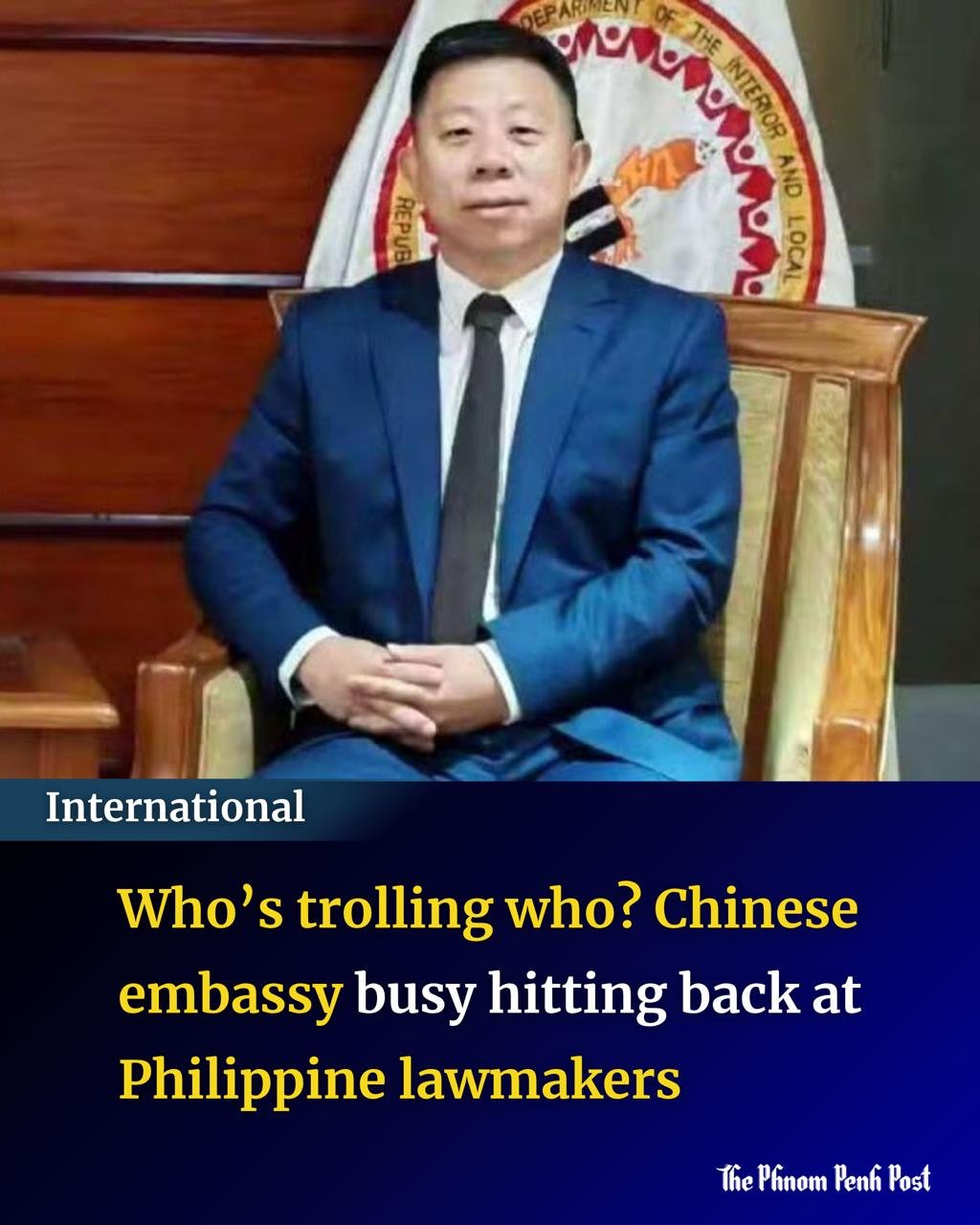 中国驻菲使馆与菲律宾议员社交媒体交锋