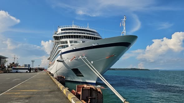 大型邮轮载千名游客抵达西港 旅游业复苏