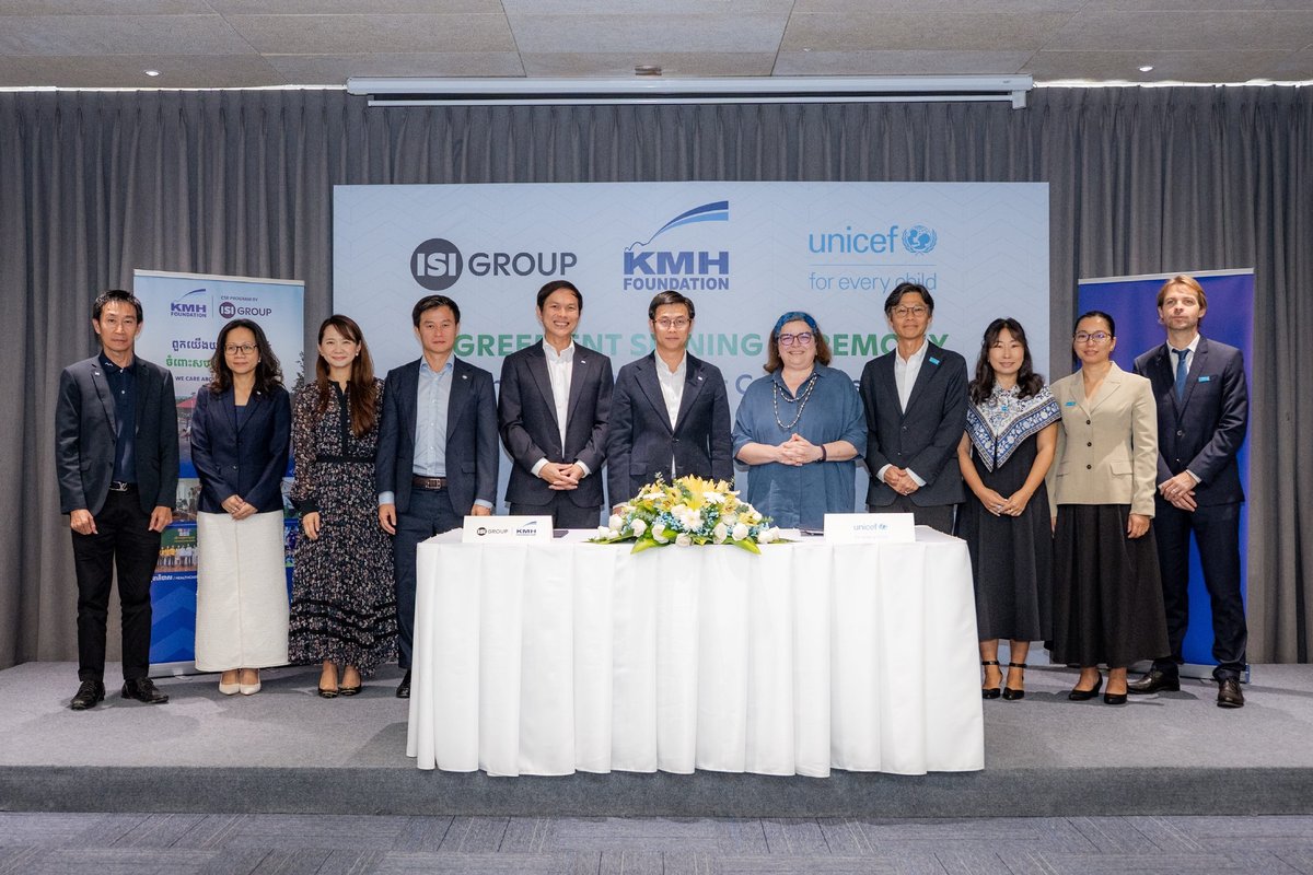联合国儿童基金会柬埔寨办事处与康明辉基金会签署合作协议,旨在