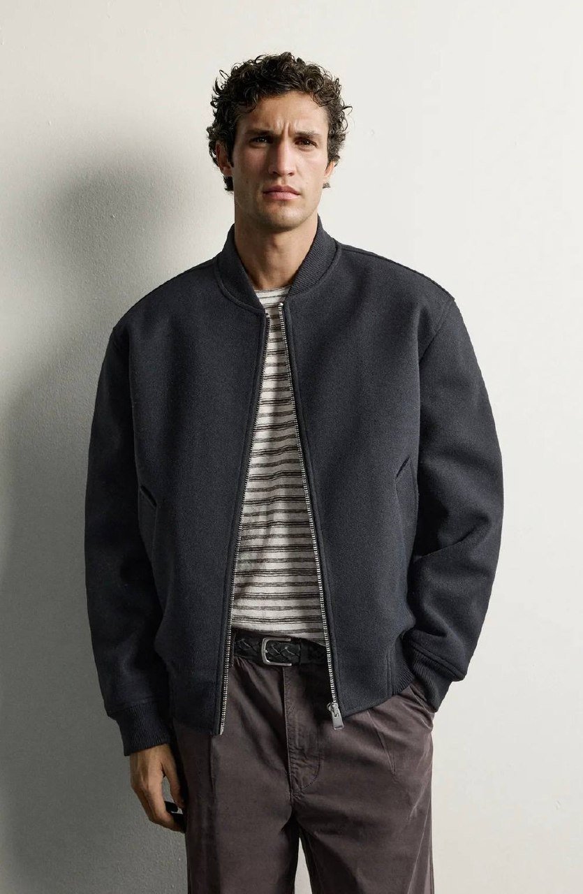 BOMBER JACKET WITH FAUX FUR IN