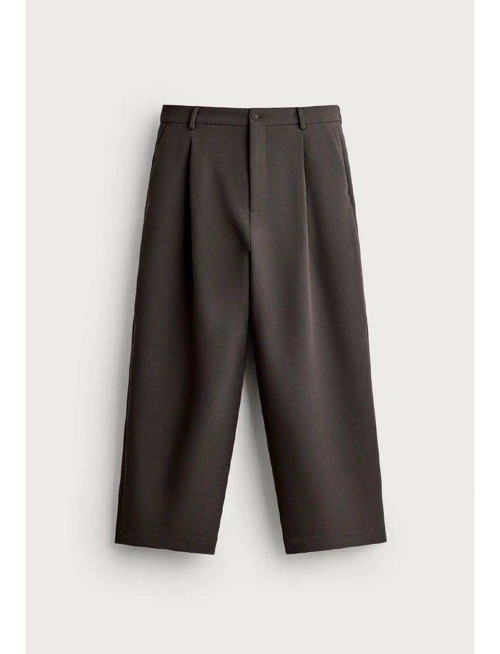 RELAXED FIT PLEATED TROUSERS 宽