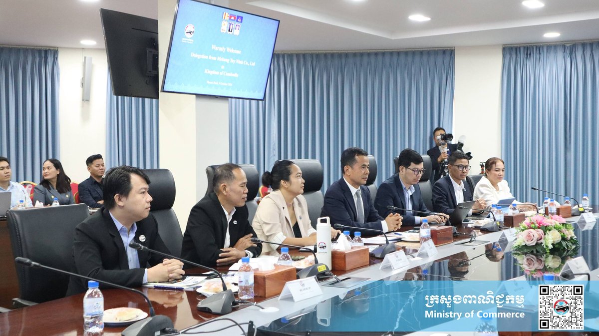 柬埔寨商务部与Mekong Tay Ninh公司探讨贸易合作