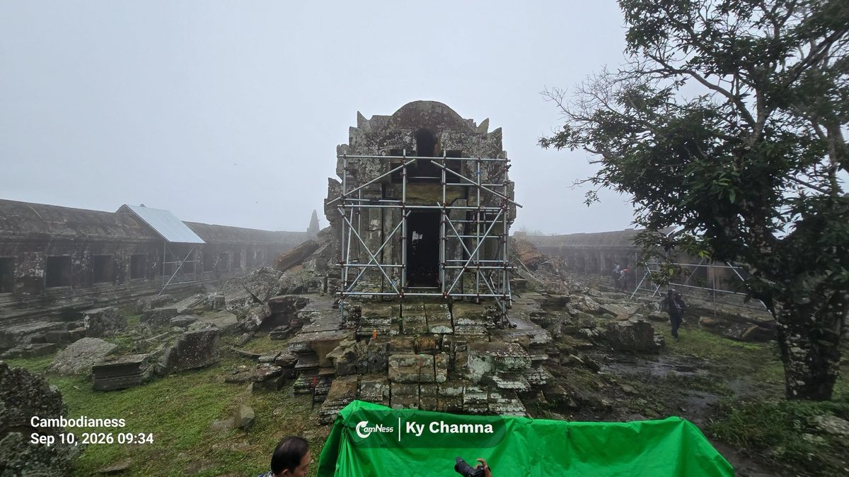 柏威夏寺收集8.5万块石块 启动修复评估