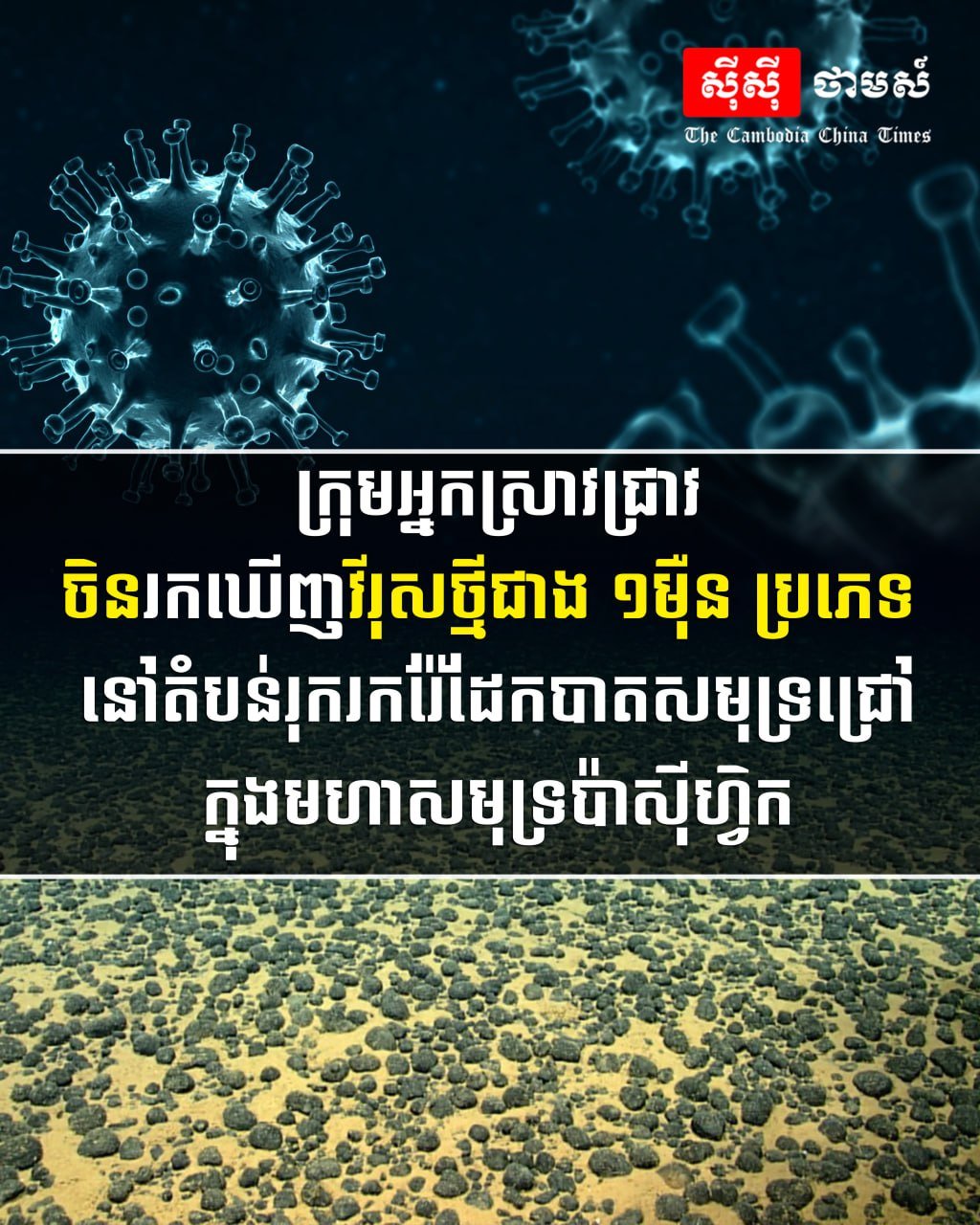 中国科研团队在太平洋深海发现超万种新病毒