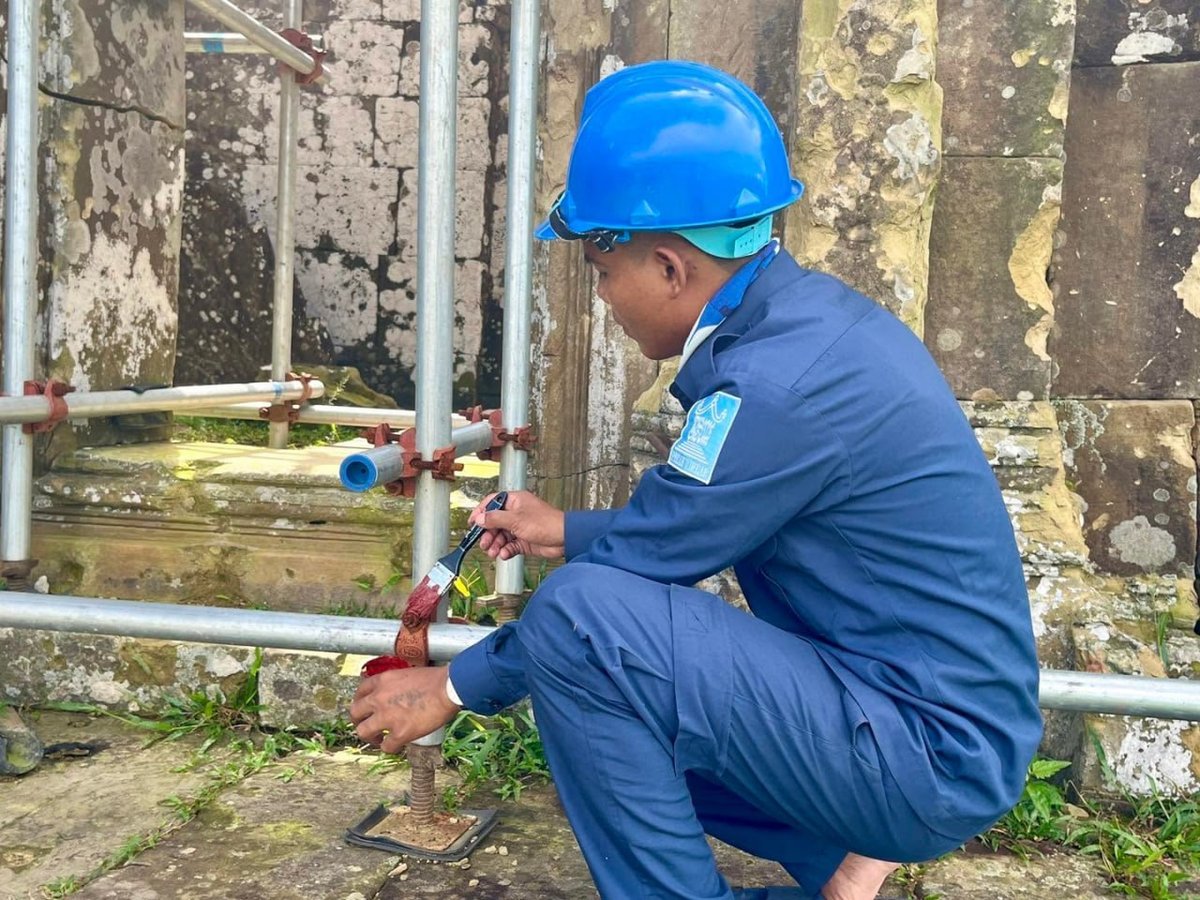 柏威夏寺修复工程持续推进 景区暂不对外开放
