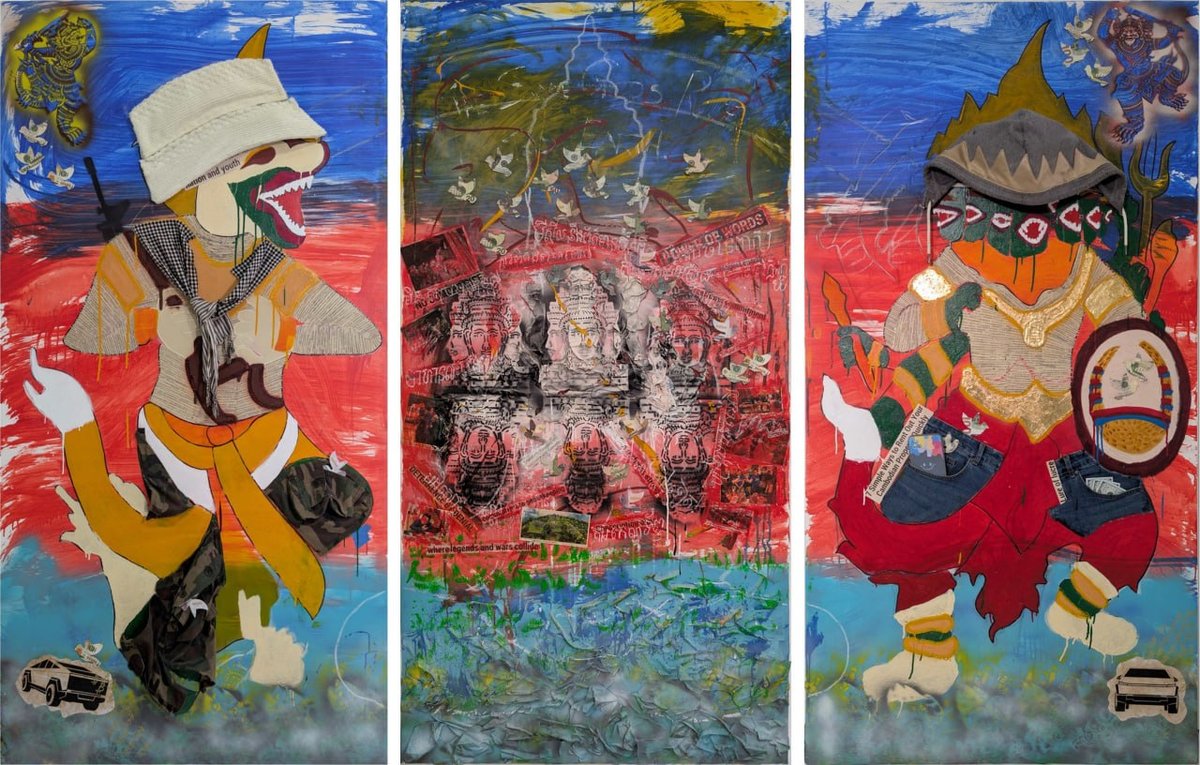 金边Romcheik5艺术空间正在展出一位澳大利亚画家的作品