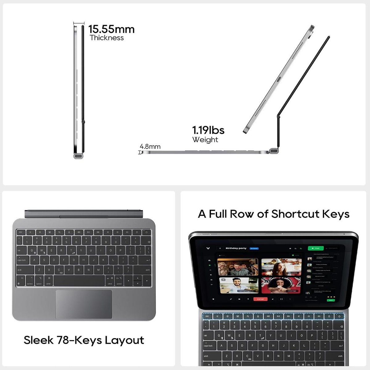 新款Magic Keyboard 2上市 适配多款iPad型