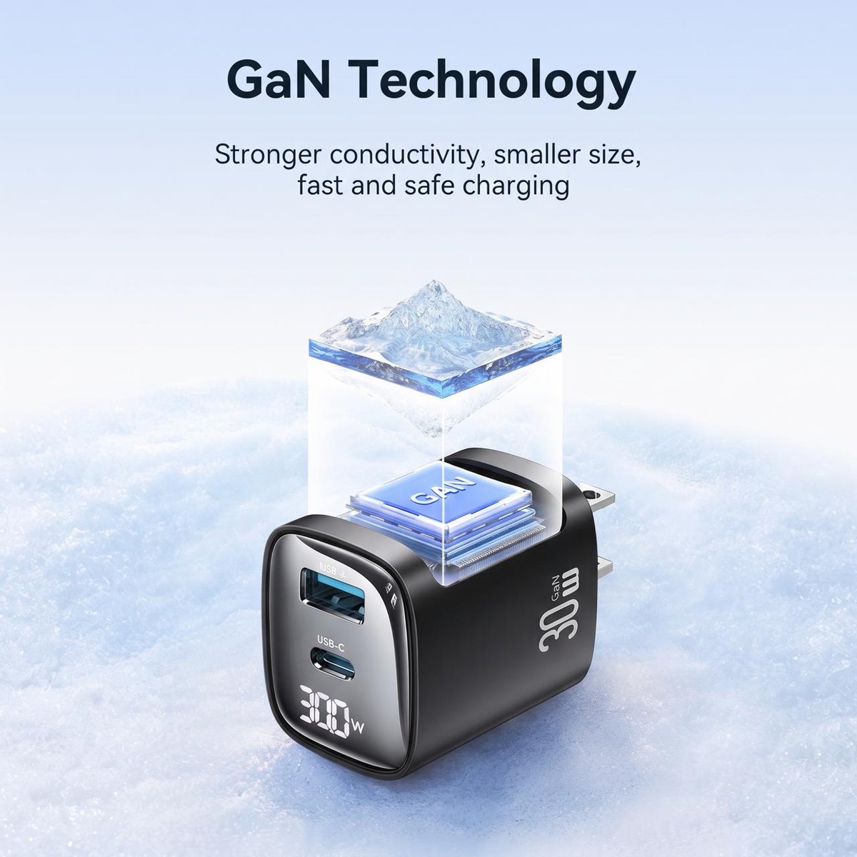 USAMS 30W GaN快充头上市 支持双口快充