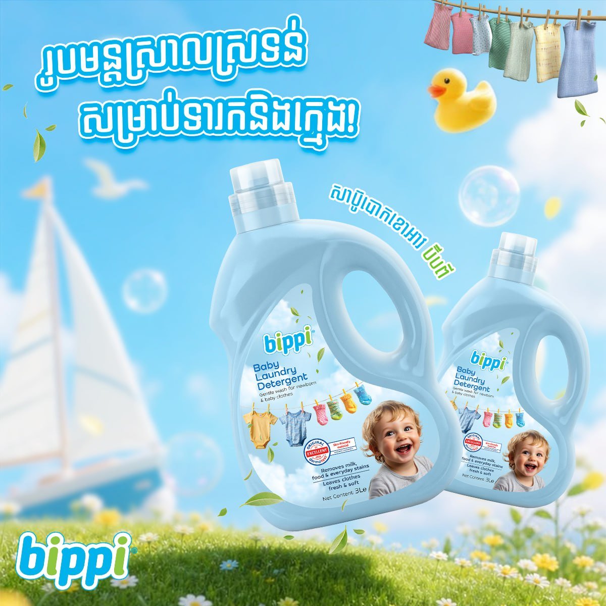 Bippi婴儿洗衣液获德国认证 呵护宝宝娇嫩肌肤