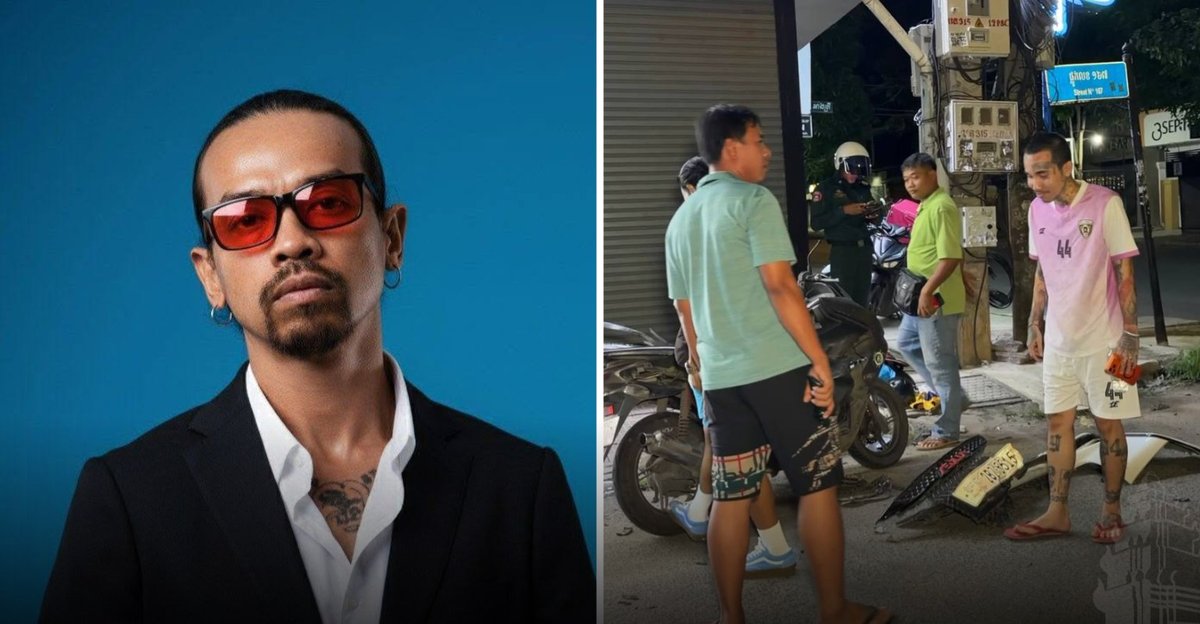 金边发生交通事故逃逸 肇事者撞人后逃离现场