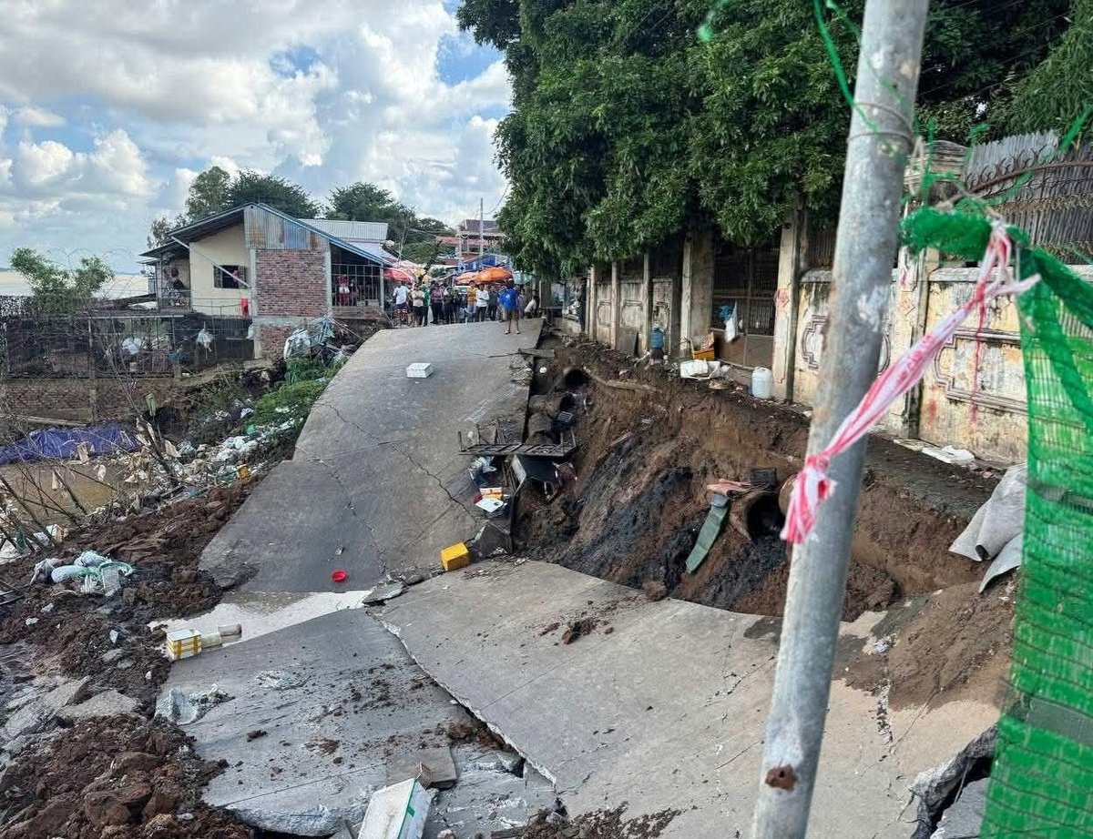 金边市政府修复水净华区塌陷道路 确保交通安全
